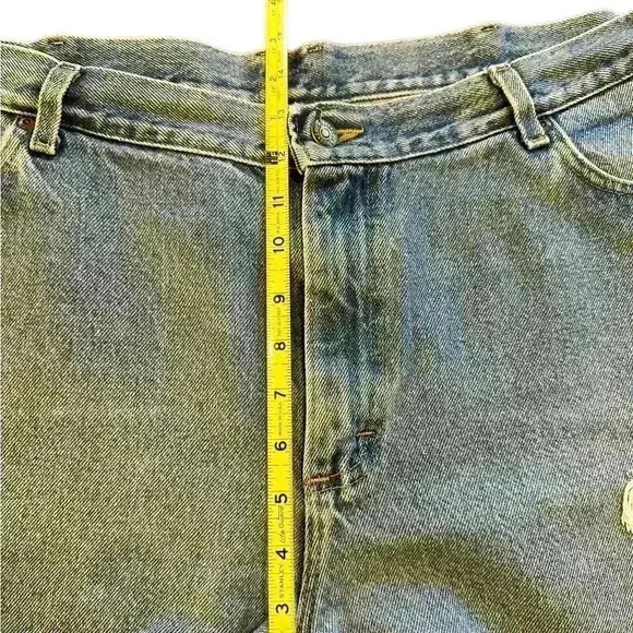 VTG 90s Y2K Lee Denim Cutoff Shorts 38” Waist ACTUAL Relaxed Western Grunge - Picture 5 of 7